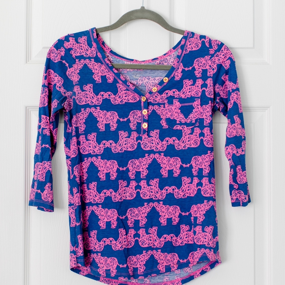 Lilly Pulitzer Elephant Shirt XS